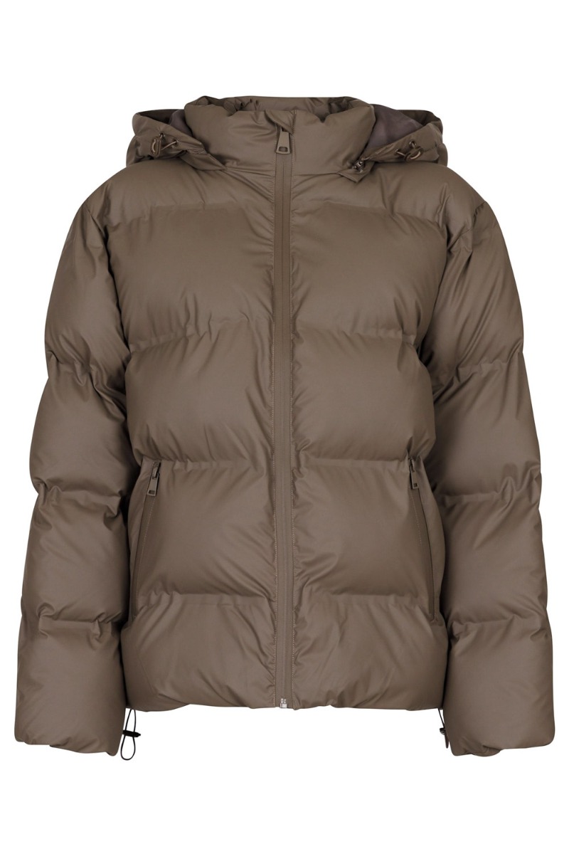 Neo Noir - Jakke - Fox C Puffer Jacket - Dark Taupe Levering Slut September