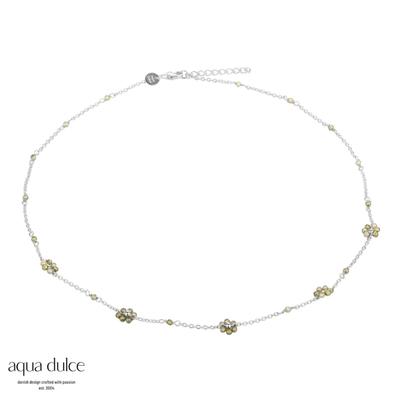 Daisy Olive Necklace Silver