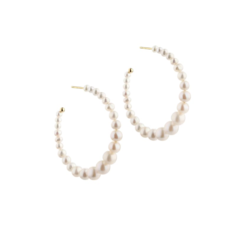 Pretty Nina Giant Hoop  Silver