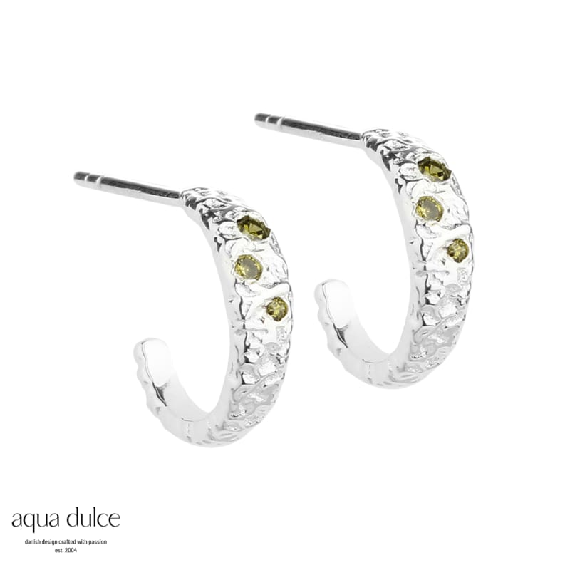 Mess Hoop Olive Small Silver
