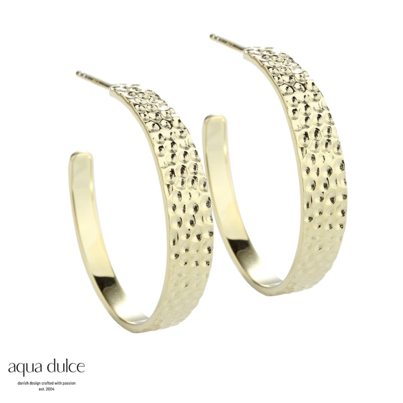 Big Ruffle Hoop 30 Mm Golden