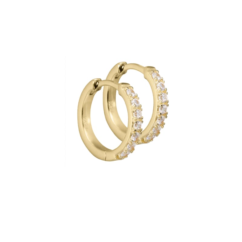Darling Hoop 15 Mm Øreringe med Zirkonia i Guld