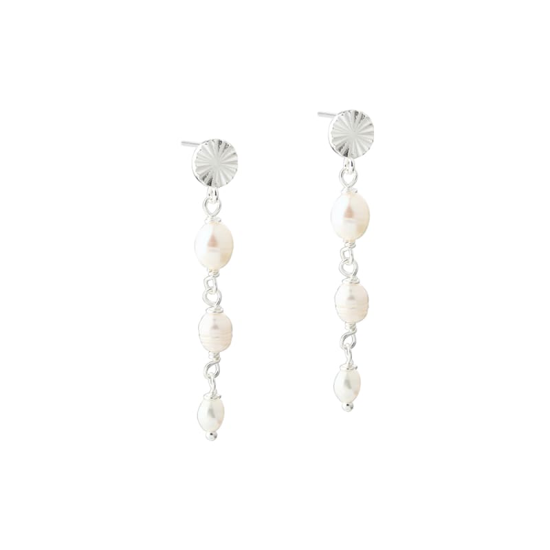 Line Pearl Long Sølv Smykkeboks med Perler fra Aqua Dulce