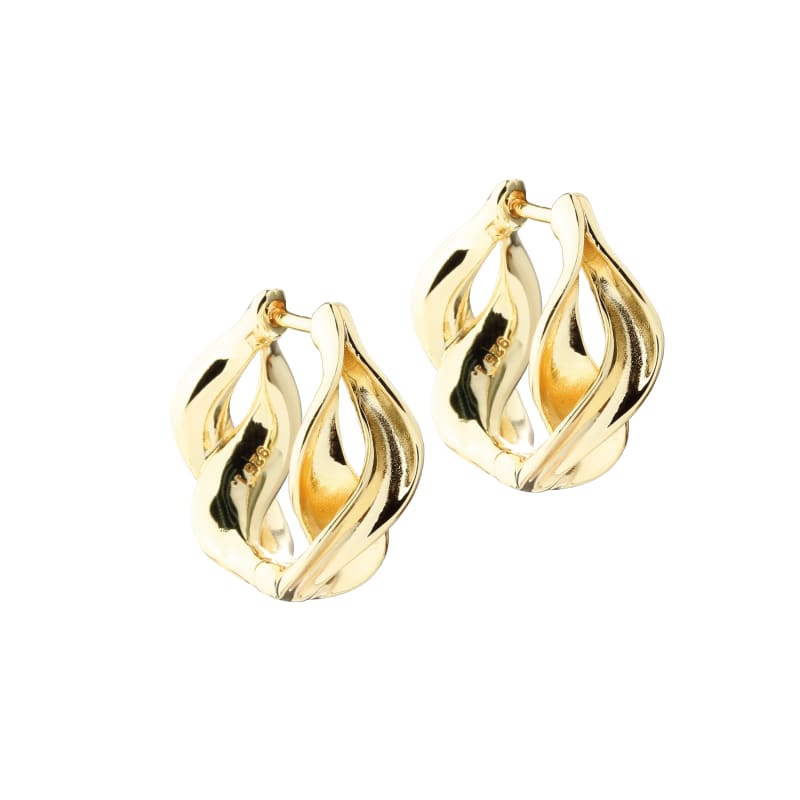 Curva Hoop 14K Guldplated Øreringe - Nyhed fra Aqua Dulce