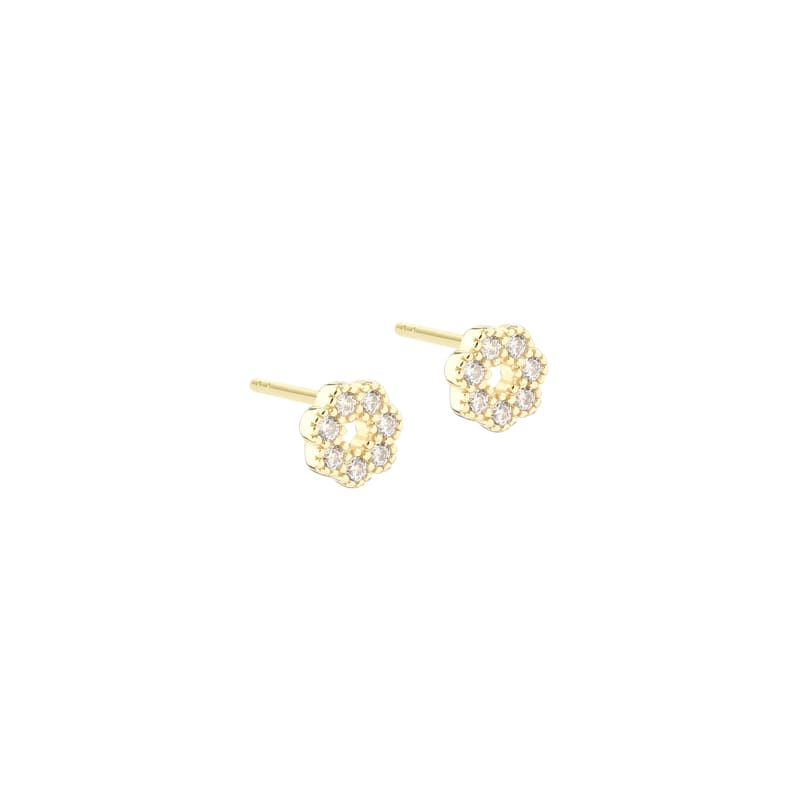 Lumi Flower Clear Guldbelagt Smykkeboks med Zirkonia