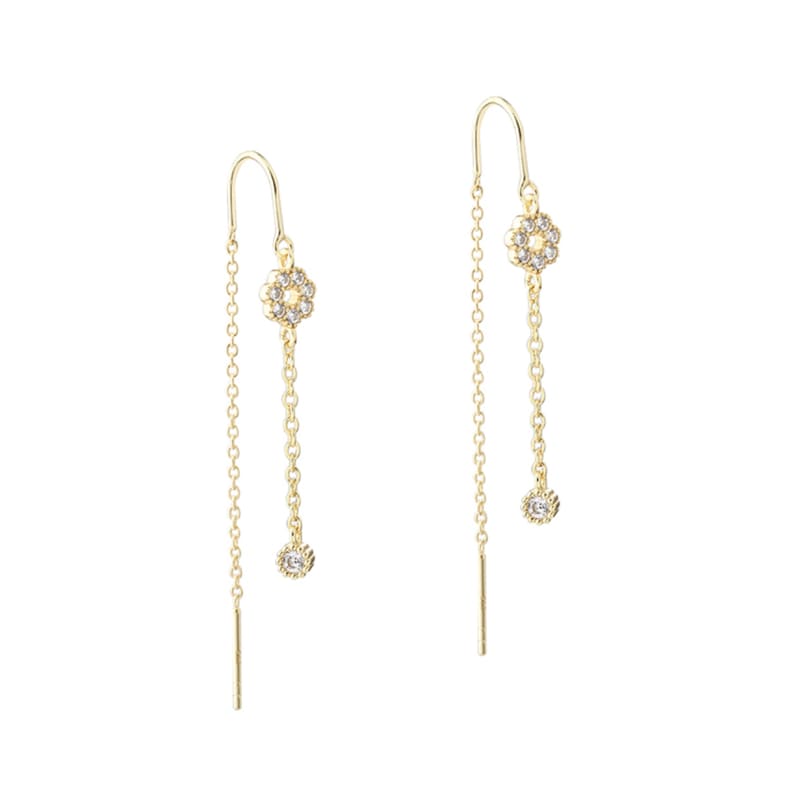 Lumi Flower Thread - Guldplateret Smykke med Zirkonia