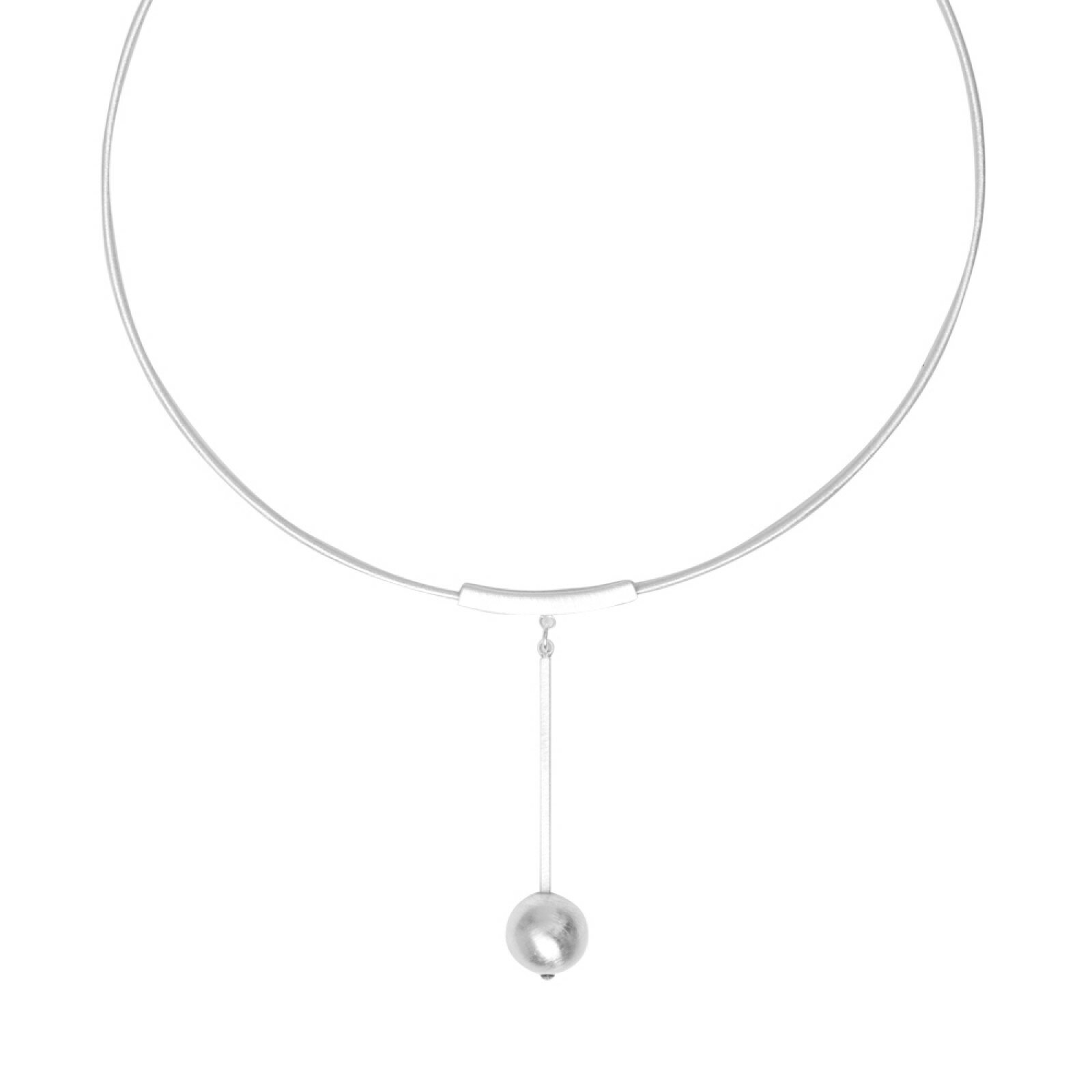 Tabitha Sølv Halskæde med Kuglevedhæng - Minimalistisk Design