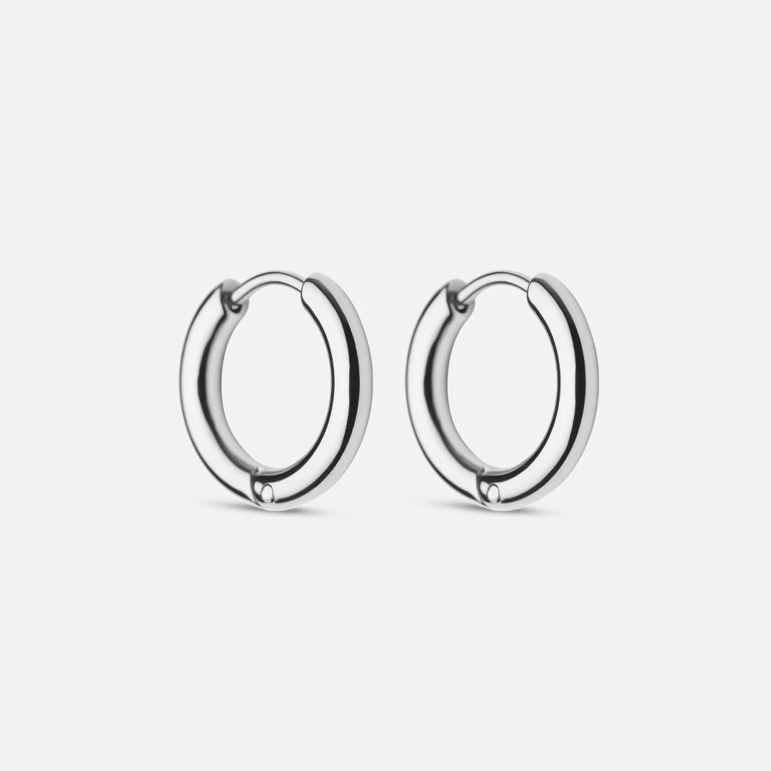 Basic Sølvfarvede Hoops øreringe - Tidløs Elegance