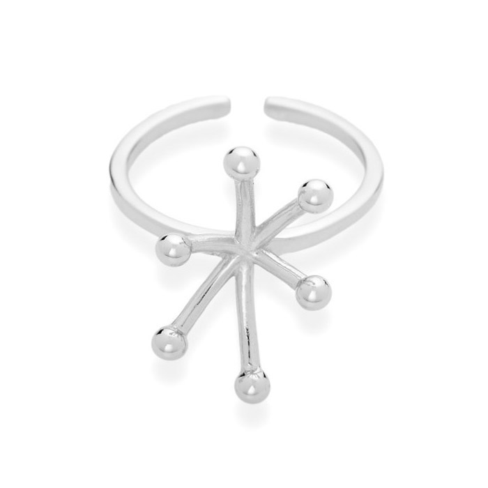 Kosmos Sølv Fingerring - Elegant Univers Inspireret Smykke