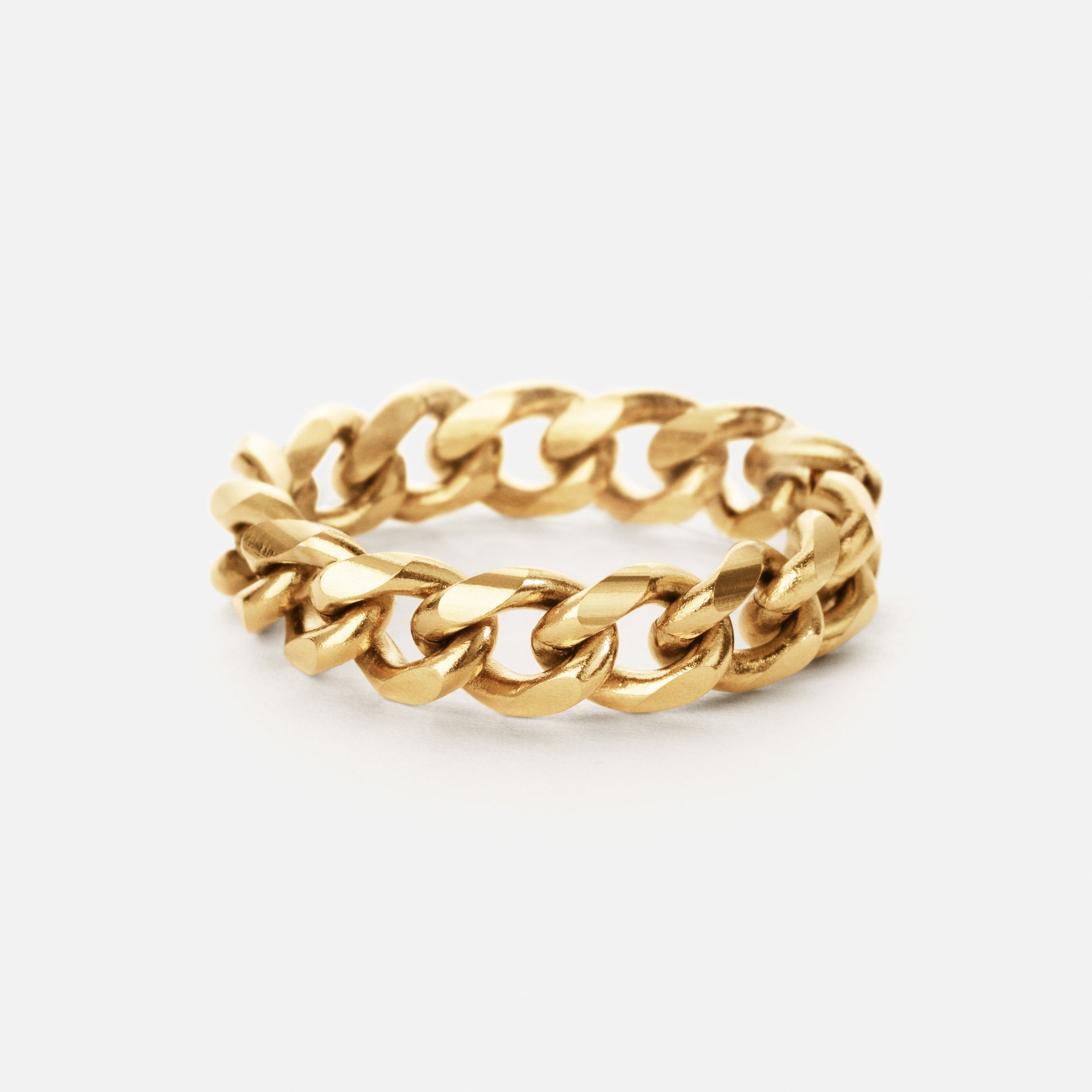 Panser Facet Ring i 18k Guldbelægning - Eksklusiv Elegance