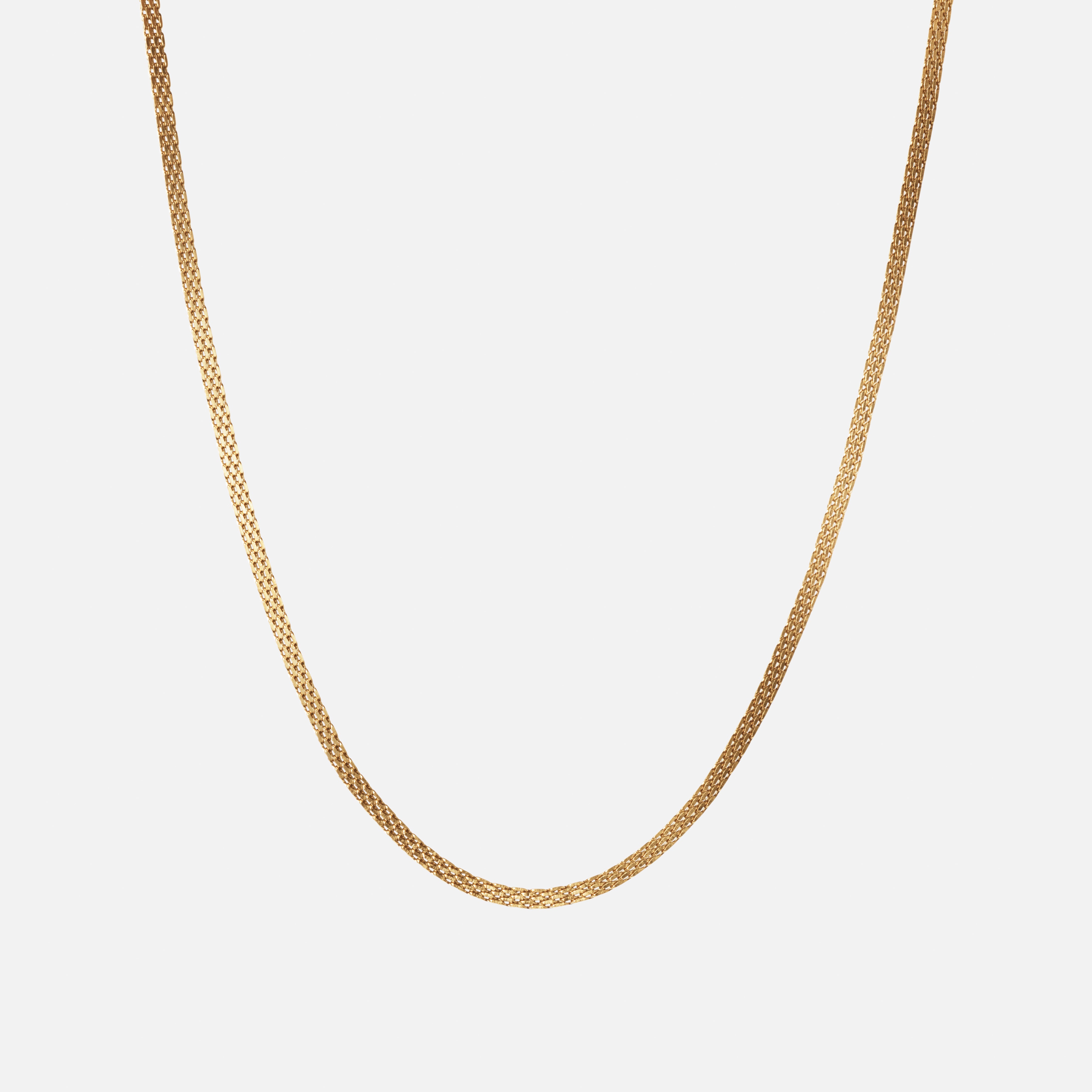 Elegant Mesh Halskæde 18k Guldbelagt 3mm - Black Friday Tilbud!