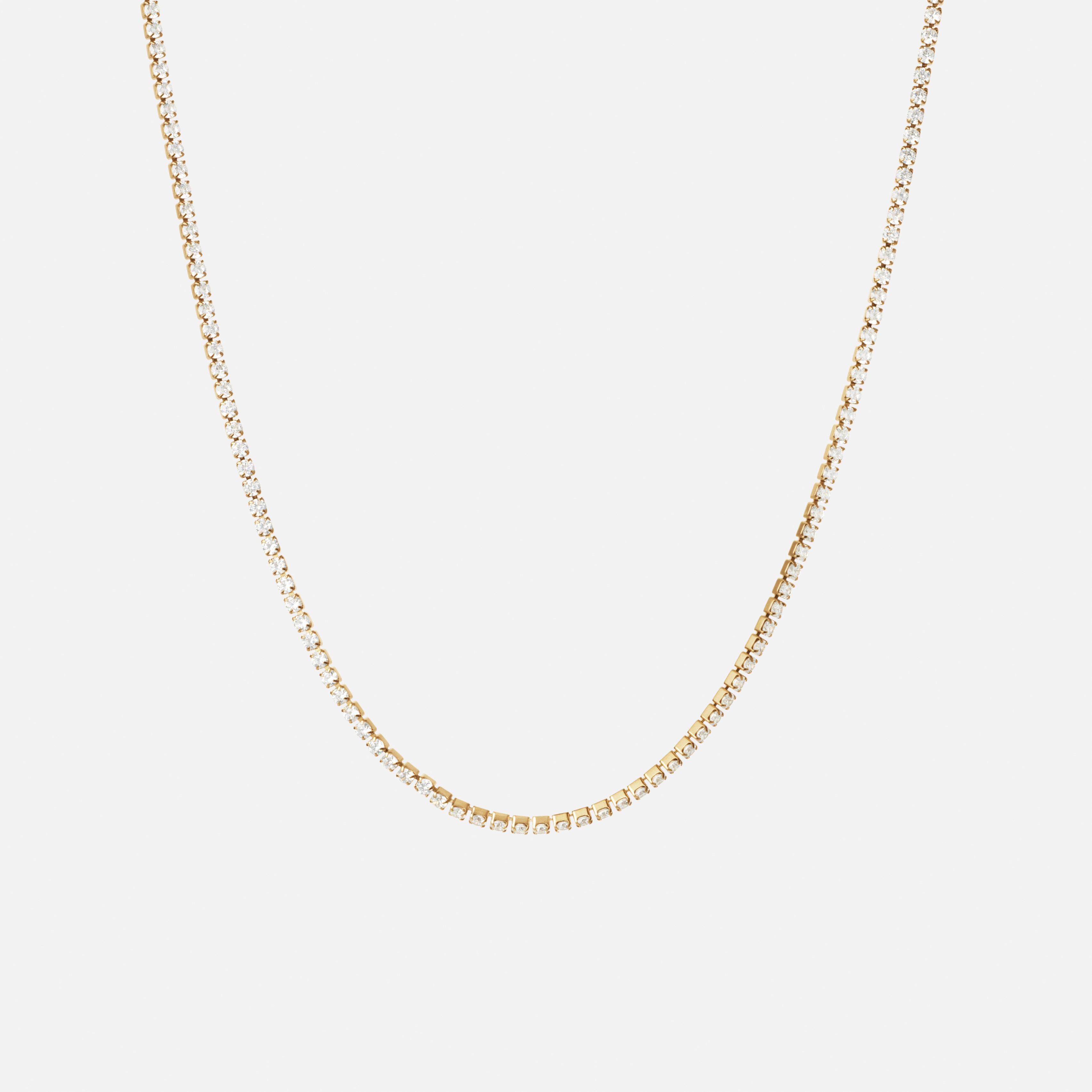 Tennis Zirkon Halskæde 18k Guldbelagt - Eksklusiv Elegance