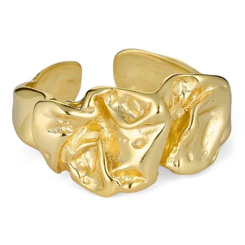 Selene Ring i Guld - Justerbar Smykke til Elegante Hænder