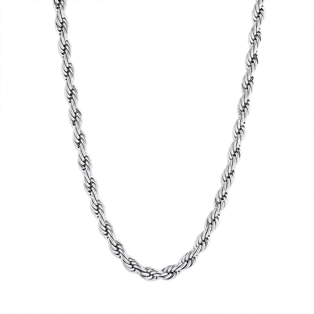Rope Halskæde 6mm - Elegant Sølv Smykke på Tilbud!