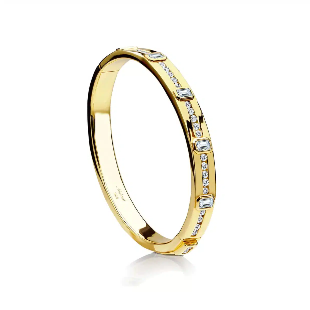 Forgyldt Sterlingsølv Bangle - Elegant Armbånd fra Abelstedt