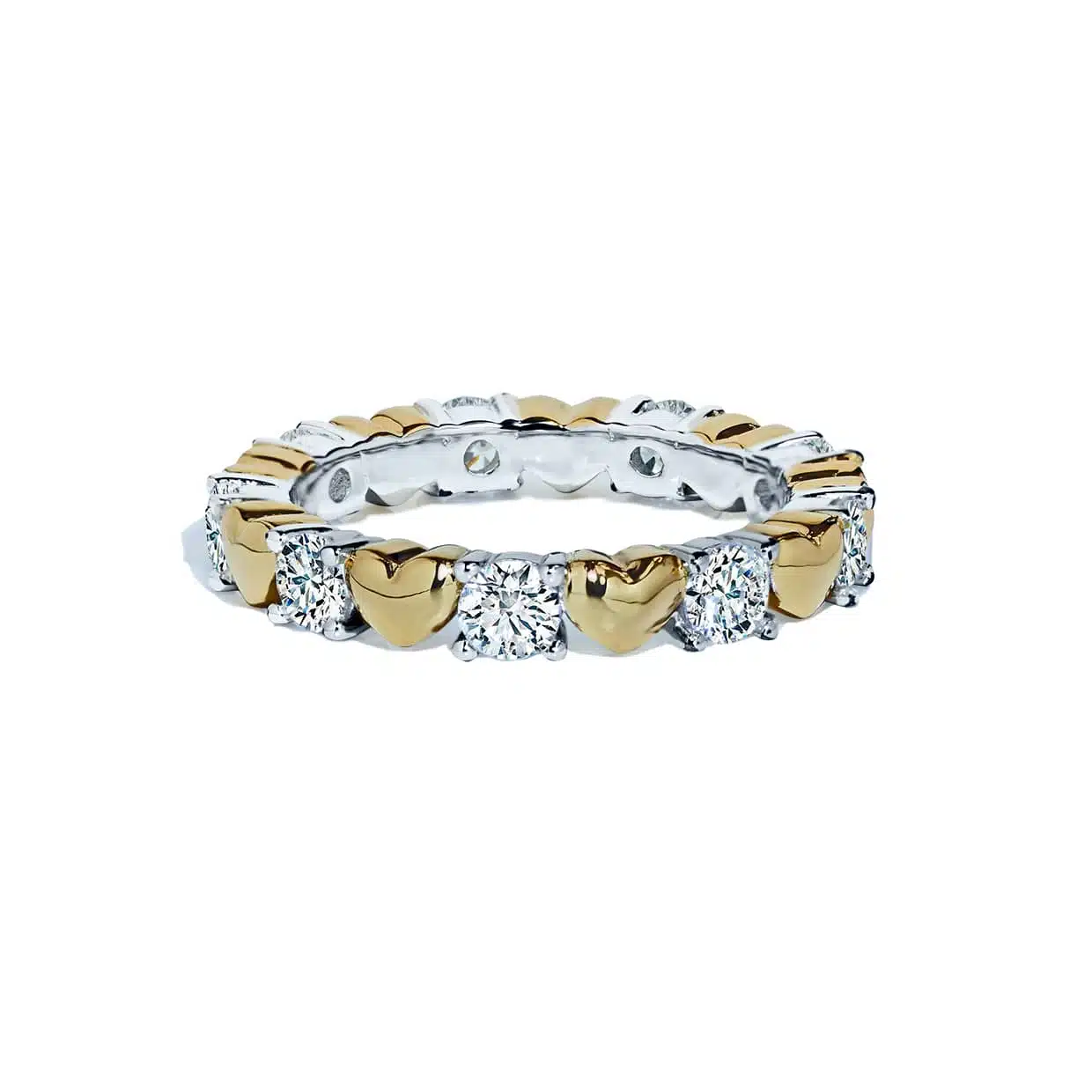 Loving Hjerte Ring i Forgyldt Sterlingsølv - Kærlighedsgave