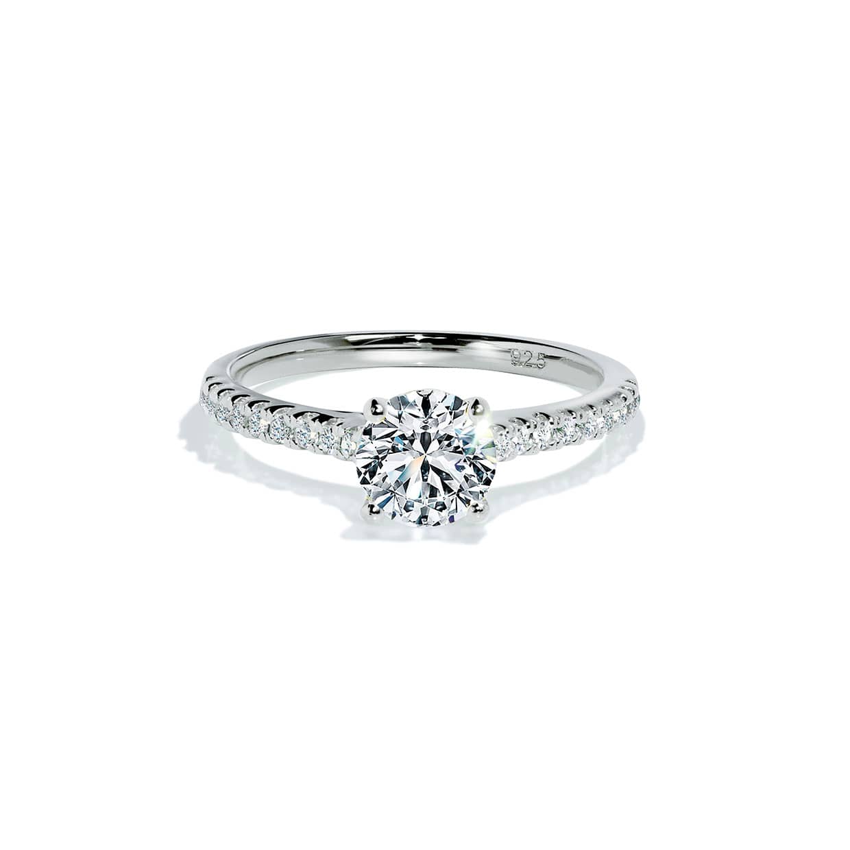 Oxford Solitaire Ring med Sten - Elegant Cocktailring