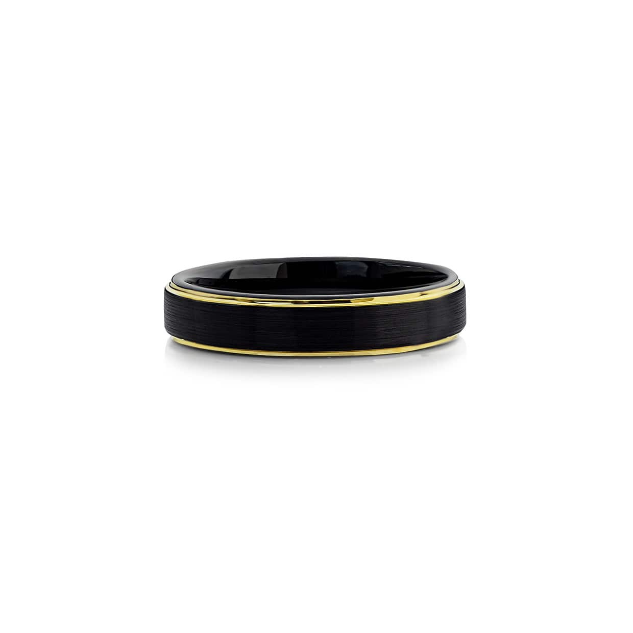 Tungsten Ring i Sort og Guld - Perfekt Gaveidé!