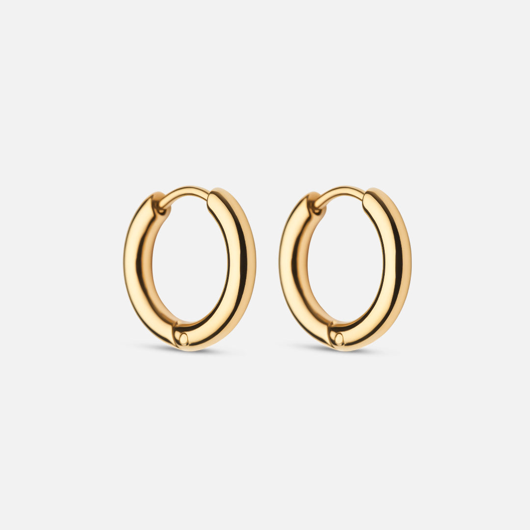 Basic Hoops øreringe i 18K guld - Tidløs elegance