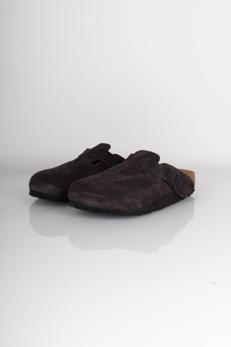 Birkenstock Sandaler - Boston Suede - Mørkegrå Ruskind