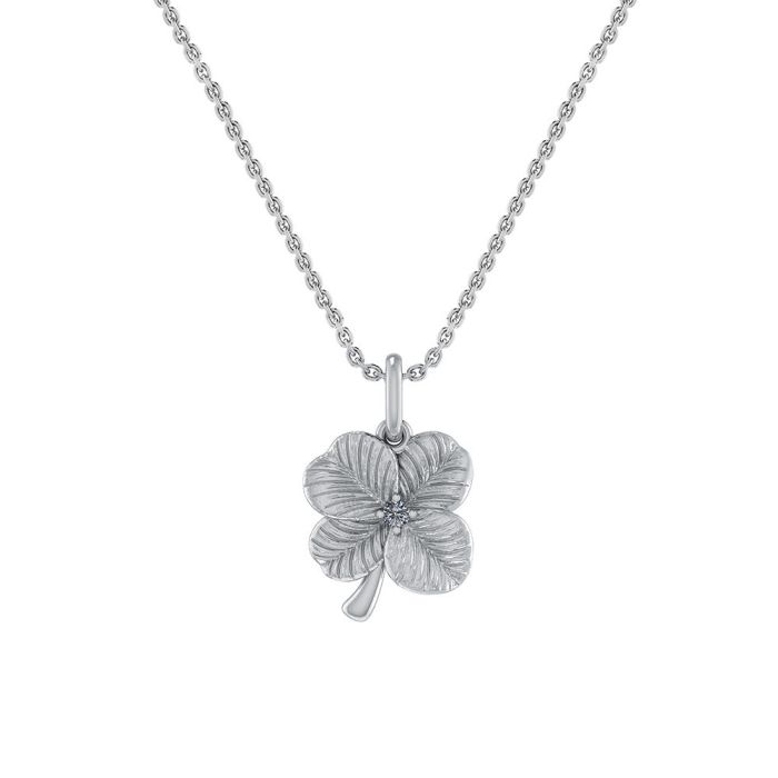 Catania Halskæde med Firkløver - Elegance i Sølv