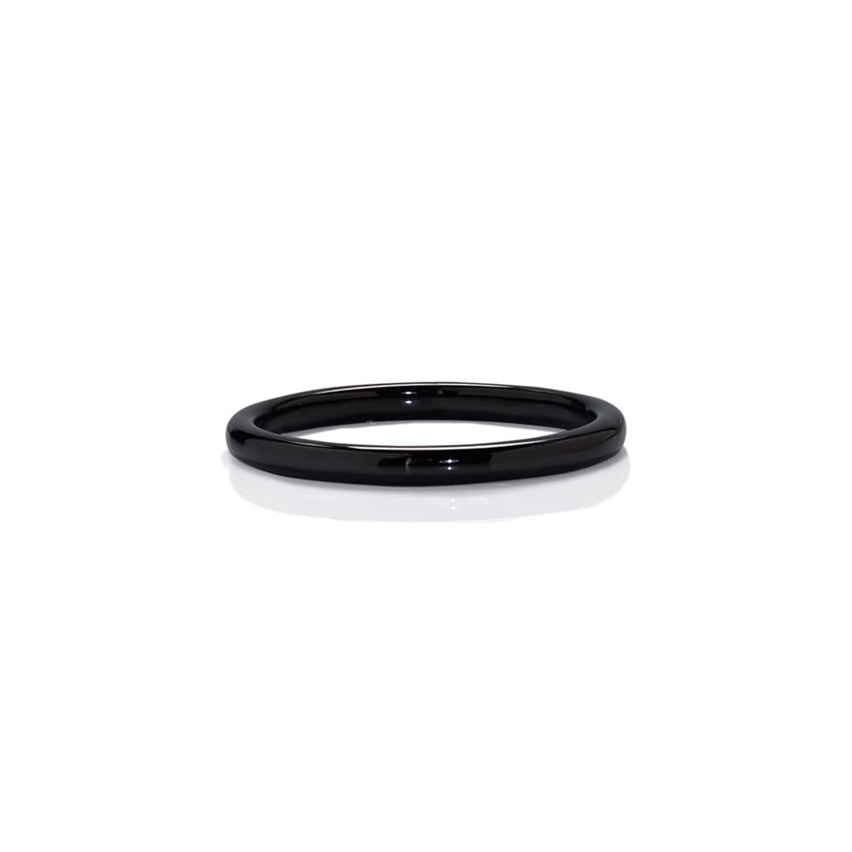 Tungsten Ring i Sort - Smal og Elegant Alliancering