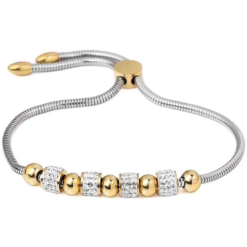 Stål Florell Armbånd med CZ - Glitrende Elegance!