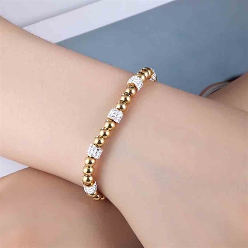 Denia Armbånd i Forgyldt Stål med CZ Sten - Elegant Design