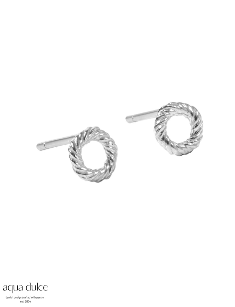 Tvistede Øreringe i Sølv - 100% Nikkelfri Smykker