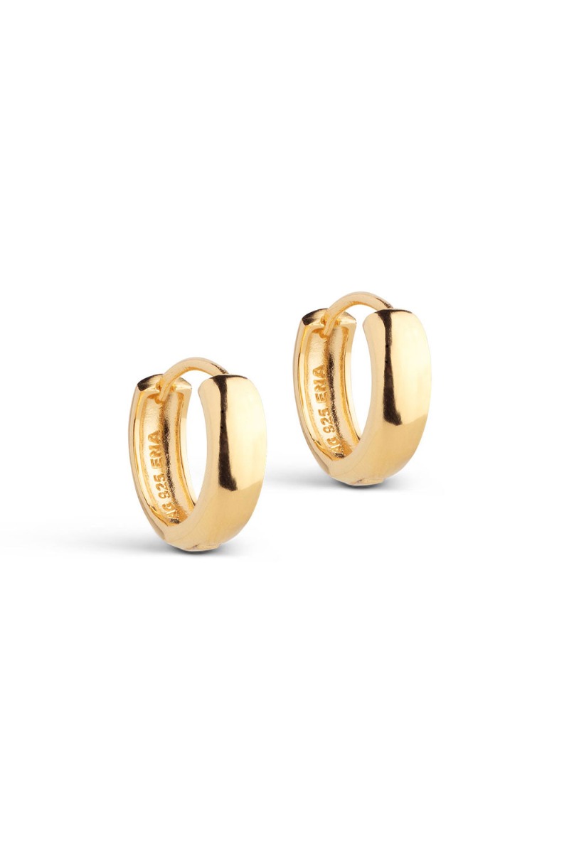Enamel - Hoops Øreringe i Guld - Klassisk Design
