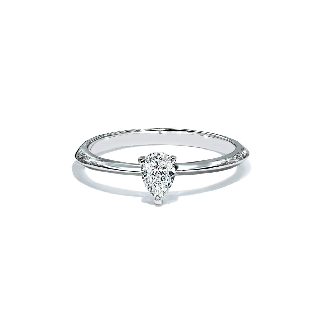 Oxford Sølv Pæreformet Solitaire Ring - Unik Gaveidé