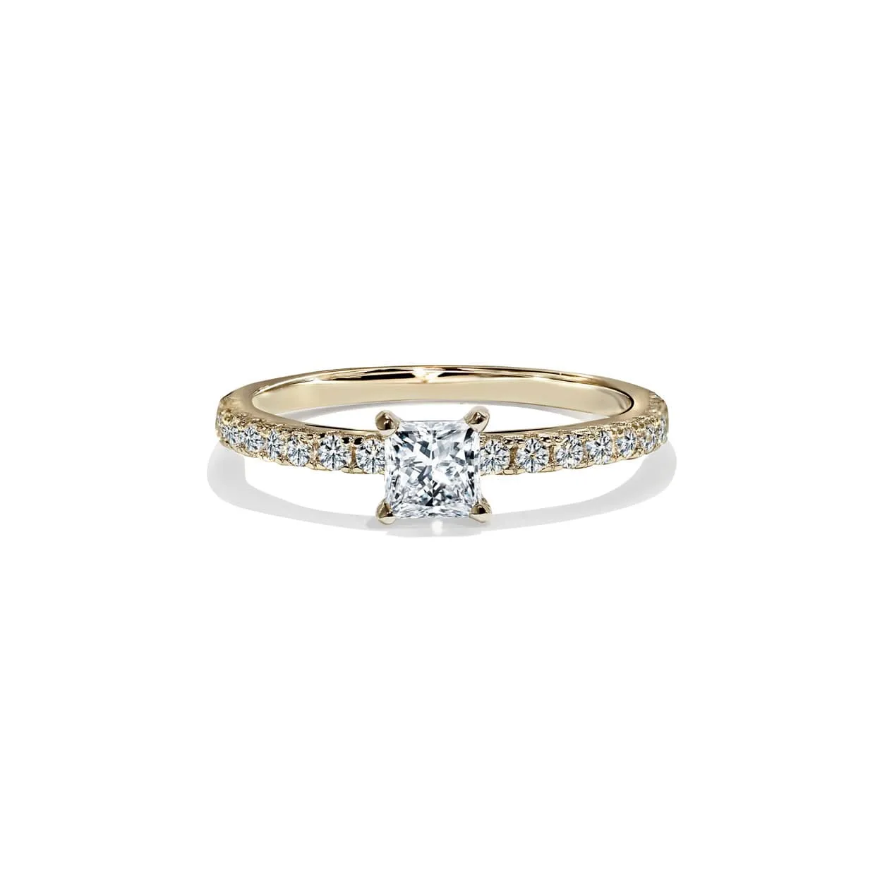 Oxford Square Cut Solitaire Ring i Guld – Elegance til Hende