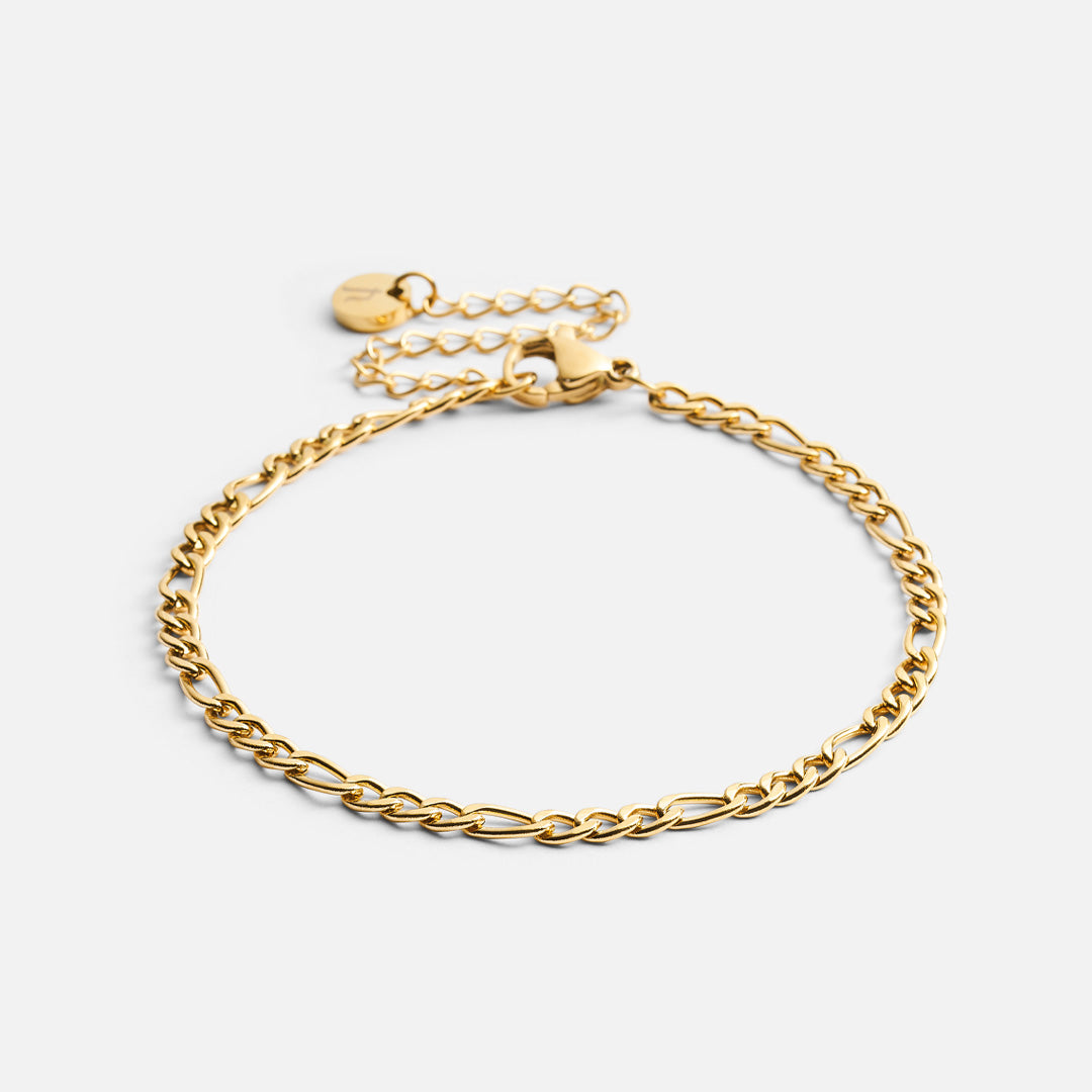 Figaro Armbånd i 18k Guld - Elegance til Dit Håndled