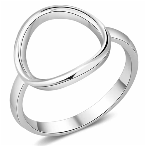 Smuk Justerbar Circle Sterling Ring - Elegant Design