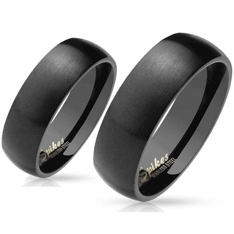 Mat Sort Forlovelsesring - Elegant Design til Dit Bryllup
