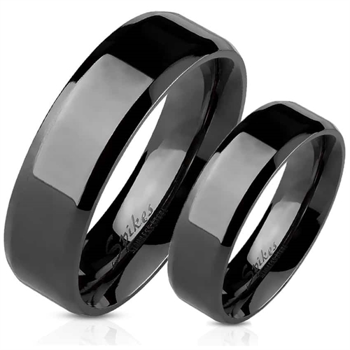 IP Sort Forlovelsesring med Spikes - Elegant Design