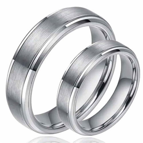 Tungsten Forlovelses- eller Vielsesring - Stærk og Skinnende