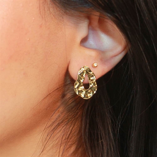 Geo ørering i Sterling 925 og 14k - Sælges pr. stk.