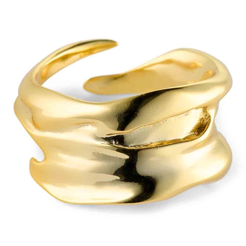 Delia Ring i 14k Guldbelagt Sterling Sølv - Justerbar
