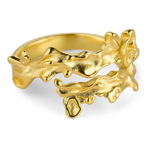 Maia Forgyldt 14k Sterling Ring - Justerbar Elegance