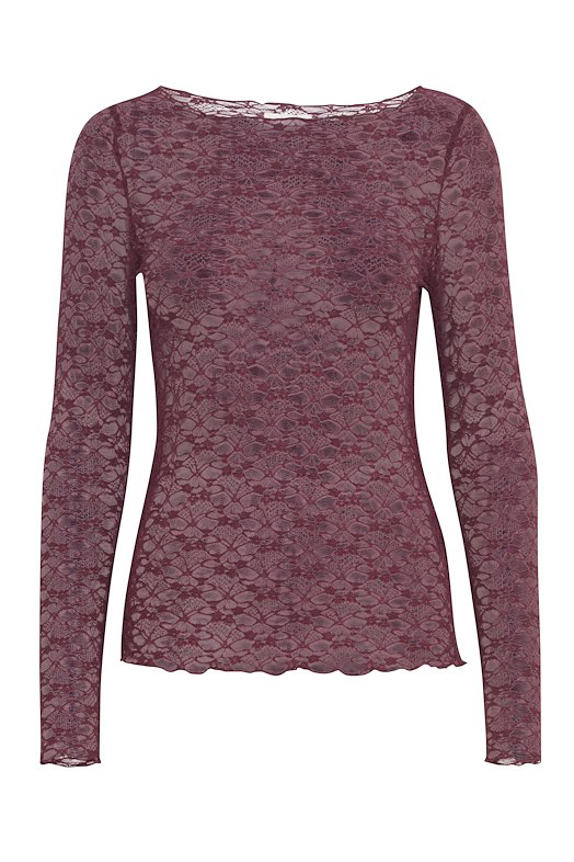 Ichi - Transparent blondebluse - Ih Perla Ls - Fig Jewel Box
