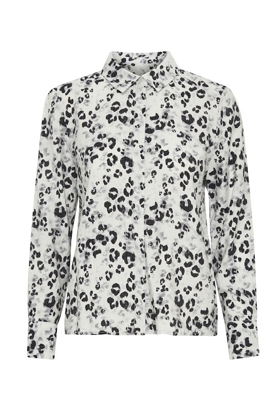 Ichi Bluse med Leo Print - Udsalg hos Lykke by Lykke