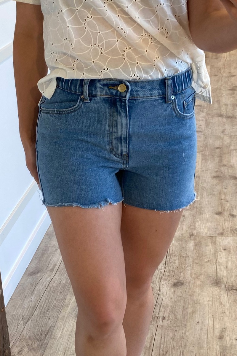 Jdy Zigga Denim Shorts med rå kant - Lys Blå