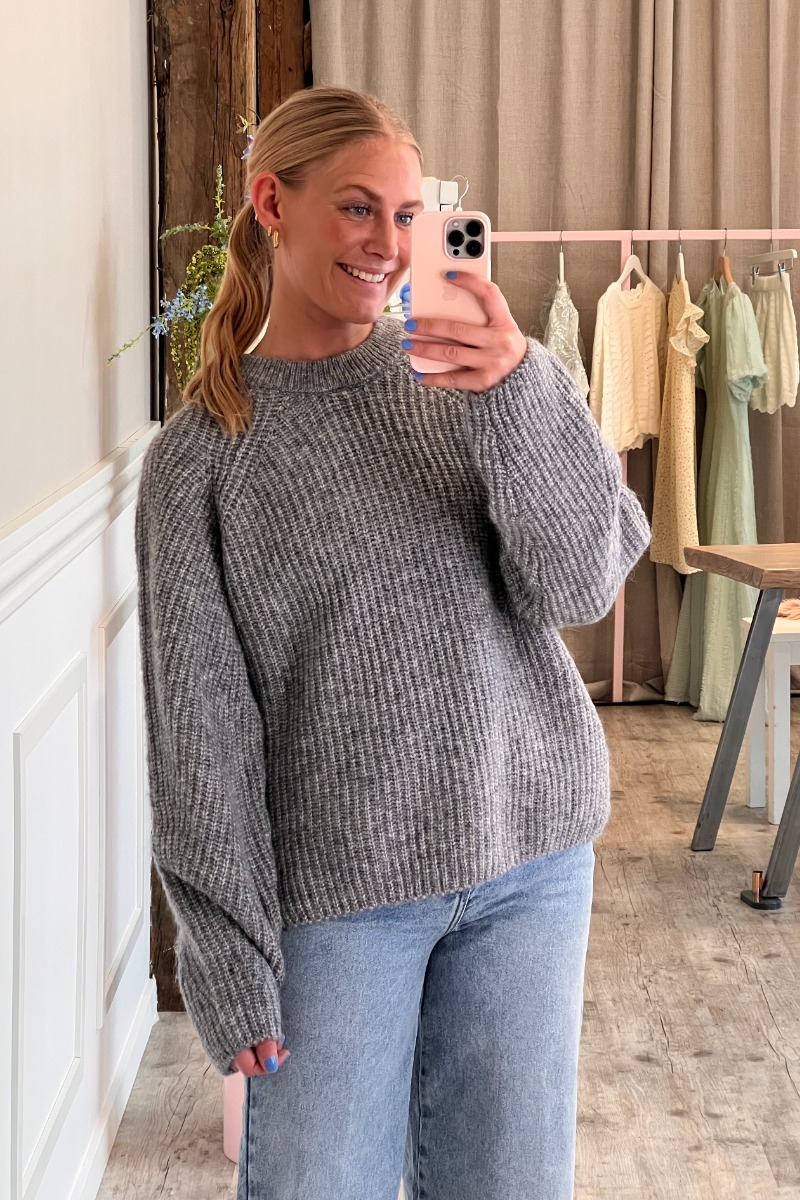 Nümph - Nuzindi Pullover i Storm Front Melange