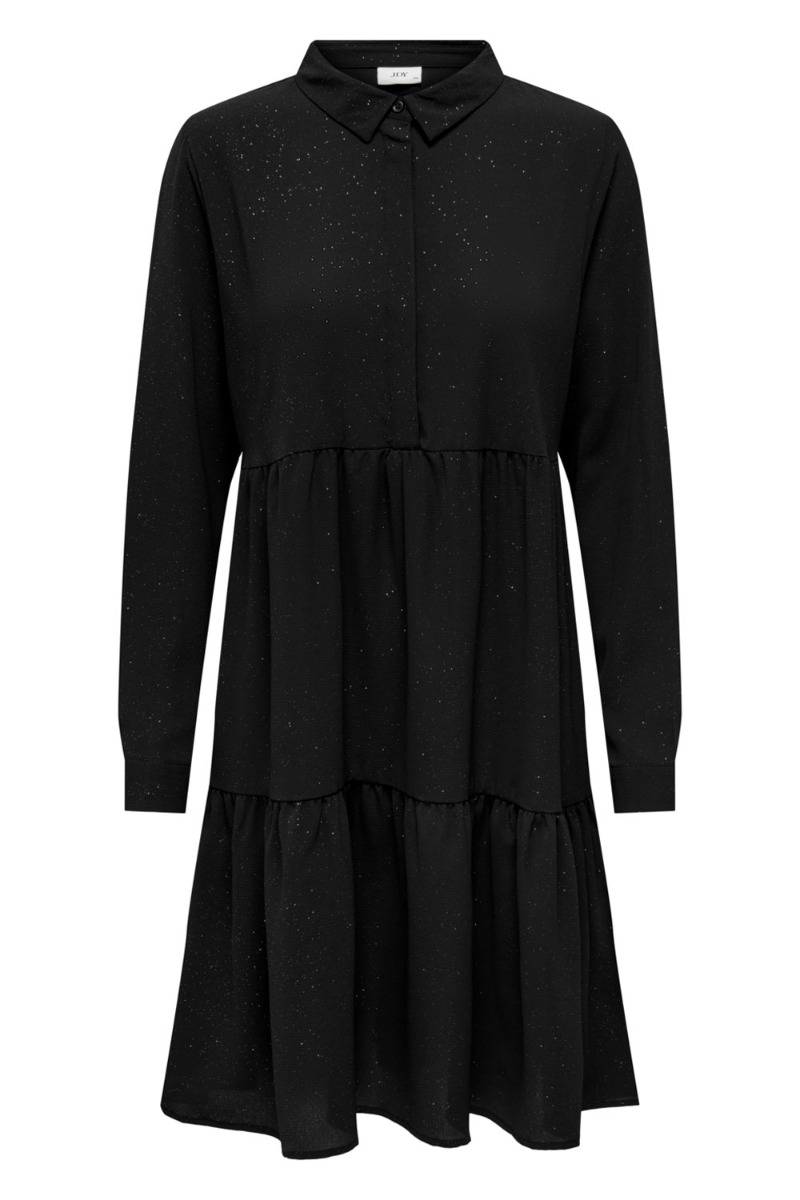 Jdy - Kjole med Glimmer - Jdy Piper Ls Foil Shirt Dress