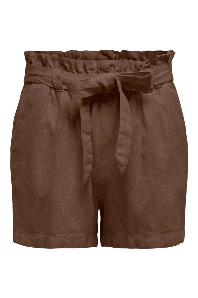 Jdy Say Mw Linned Shorts - Chokoladebrun Elegance