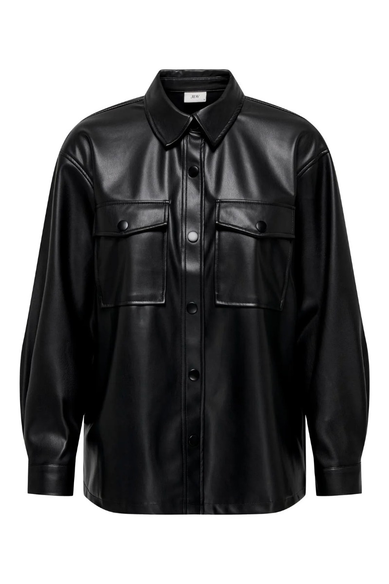 Jdy Alaia Faux Leather Skjorte - Rå Stil og Elegance