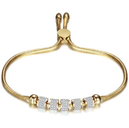 Krizia Forgyldt Armbånd med CZ Sten - Fantastisk Tilbud!