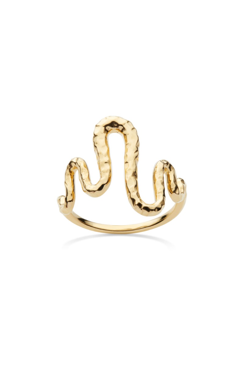 Maanesten Viva Ring i Guld - Unik Hamret Design