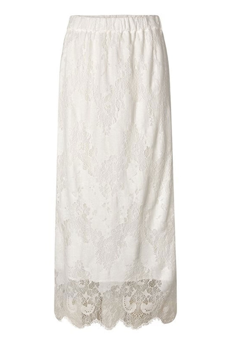 Mbym - Hvid Blonde Nederdel - Perfekt til Festlige Anledninger